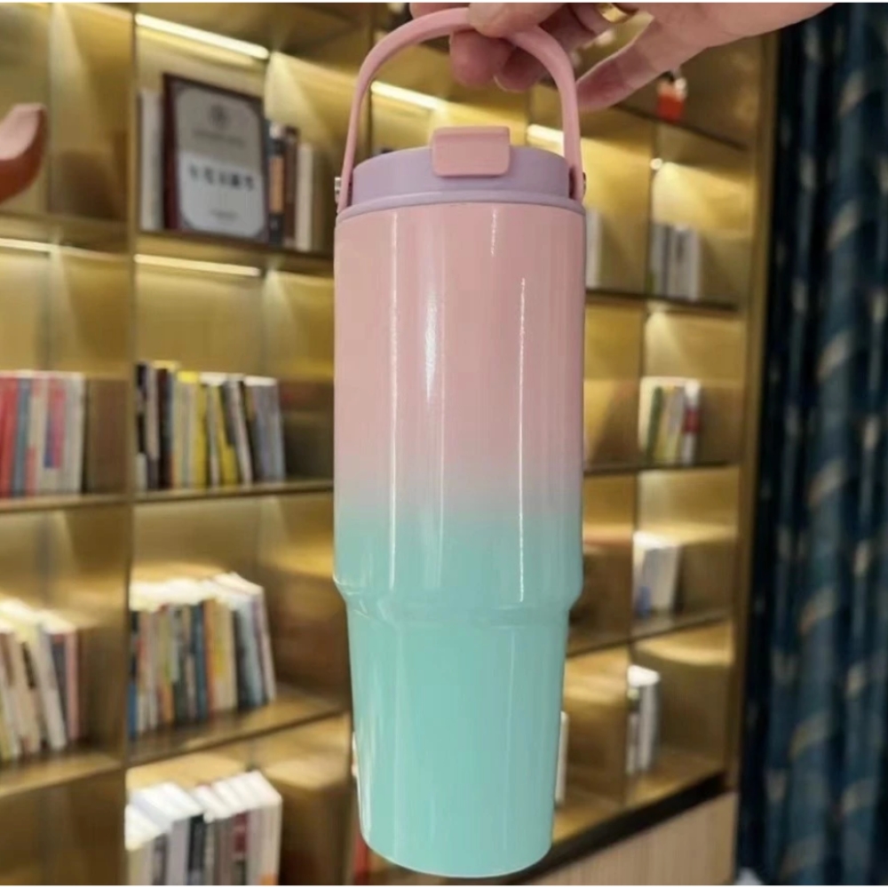 ECOB (18) Pink Mint Gradient Carry Handle Tumbler - Image 1