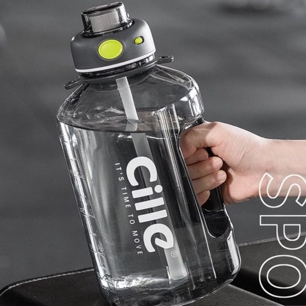 STE-121.jpg Grey Tritan Handle Bottle - Image 1
