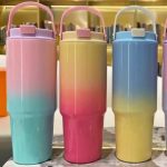 Pink Gradient Travel Tumbler - Image 2