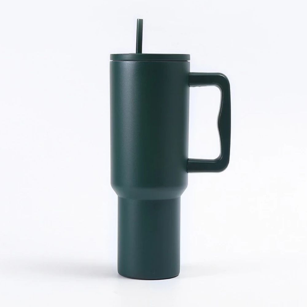 STE-55.jpg Deep Green Straw Tumbler - Image 1
