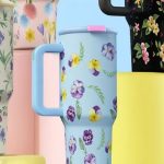 Blue Floral Travel Tumbler - Image 2